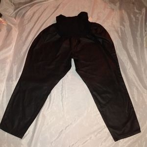 Indigo blue Size 3x black faux leather Maternity Pants